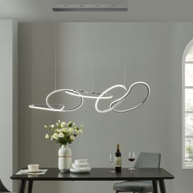 Seoul LED Hoops Rectangular Chandelier