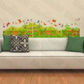 Vivid Butterfly and Fresh Grass - Wall Decals Stickers Appliques Home Dcor