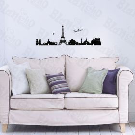 Bonjour Paris - Hemu Wall Decals Stickers Appliques Home Decor 12.6 BY 23.6 Inches