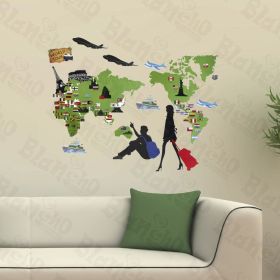 World Tour - Hemu Large Wall Decals Stickers Appliques Home Decor 19.7 BY 27.5 Inches