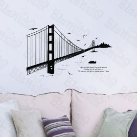 Chain Bridge - Hemu Wall Decals Stickers Appliques Home Decor 19.7 BY 27.5 Inches