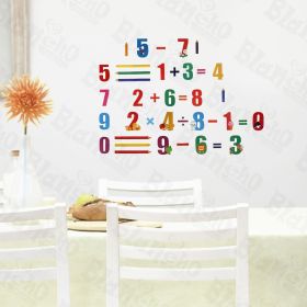 Lovely Arithmetic - Hemu Large Wall Decals Stickers Appliques Home Decor 19.7 BY 27.5 Inches