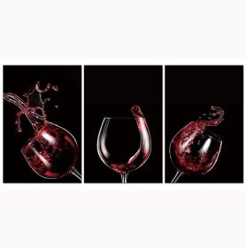 Oppidan Home "Red Wine Celebration" Acrylic Wall Art (48"H x 96"W)