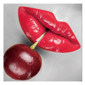 Oppidan Home "Cherry Lips" Acrylic Wall Art (40"H X 40"W)