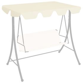 Replacement Canopy for Garden Swing Cream 74"/66.1"x57.1"/43.3"