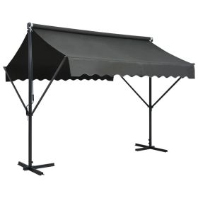 Free Standing Awning 118.1"x118.1" Anthracite