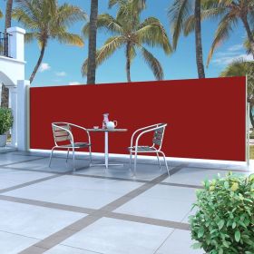 Retractable Side Awning 63"x196.9" Red