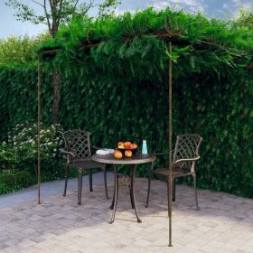 Garden Pergola Antique Brown 9.8'x9.8'x8.2' Iron