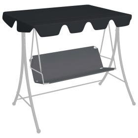 Replacement Canopy for Garden Swing Black 59.1"/51.2"x27.6"/41.3"