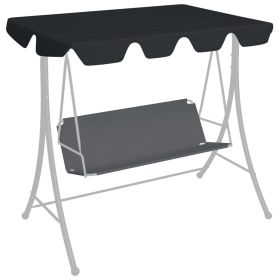 Replacement Canopy for Garden Swing Black 74"/66.1"x43.3"/57.1"