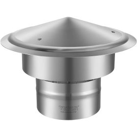 VEVOR Chimney Cap, 6 inch, 304 Stainless Steel Round Roof Rain Cap, 11.81-inch Increased Caps, All Weather & Reinforced Screws & Easy Installatio