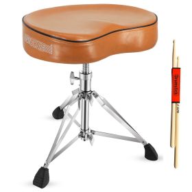 5 CORE Drum Throne Padded Guitar Stool Adjustable Heavy Duty Saddle Music Chair Seat Universal for Adults & Kids with Anti Slip Rubber Feet - DS