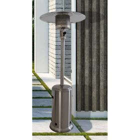 46; 000 BTU Standing Patio Heater(Stainless Steel)