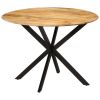 Dining Table √ò43.3"x30.7" Solid Wood Mango and Steel