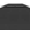 2-Tier Gazebo Top Cover 1 oz/ft¬≤ 13.1'x9.8' Black