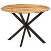 Dining Table √ò43.3"x30.7" Solid Wood Mango and Steel