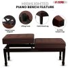 5 Core Duet Piano Bench w Storage For Two Wooden Adjustable Keyboard Stool - Adults & Kids - PNB DT BR