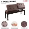 5 Core Duet Piano Bench w Storage For Two Wooden Adjustable Keyboard Stool - Adults & Kids - PNB DT BR