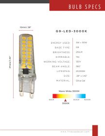 G9 LED Bulbs (Option: 3W 3000K)