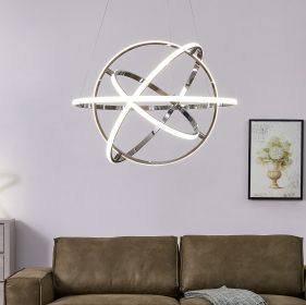 Oxford LED Adjustable Chandelier (Option: Chrome)