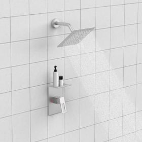 Shower Faucet With Storage Shelves (Option: Brushed Nickel)