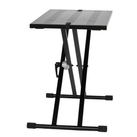 VEVOR Portable DJ Table with Double-X Braced Keyboard Stand Adjustable Height (Default: Default)