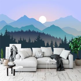 Large Silk Wall Murals, Cloud Wallpaper, 155in(W) x103in(H), Kids Wallpaper, Showcasing Luxury and Elegance, Perfect for Kids' Room, Living Room (Color: Sunset Murals 01, size: 103 in x 69 in)