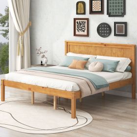 Platform Bed Frame with Headboard , Wood Slat Support , No Box Spring Needed ,Queen (Color: nan)